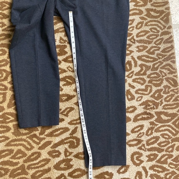 J. Jill Ponte Slim Leg Pants Womens Pull On Elastic Waist Sz L Charcoal Gray - Picture 9 of 10